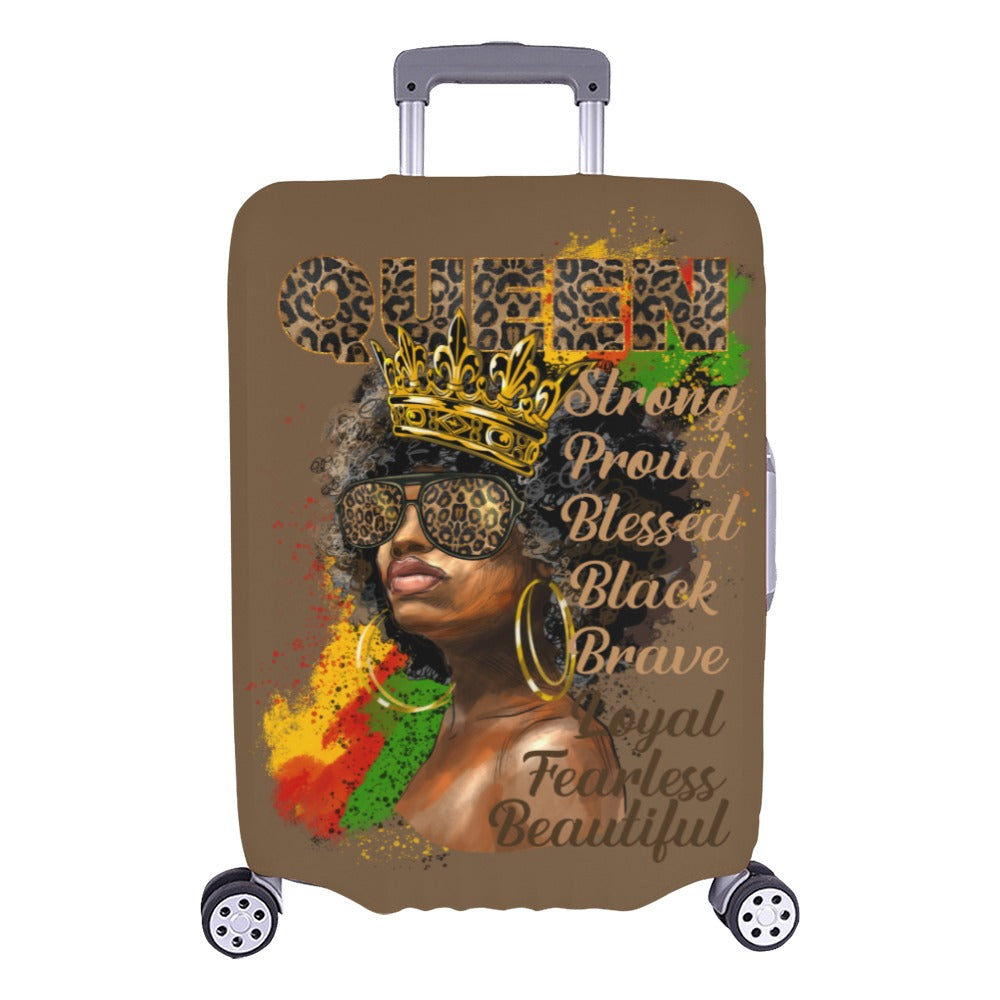 Afro_Queen_Juneteenth_L Luggage Cover/Large 26