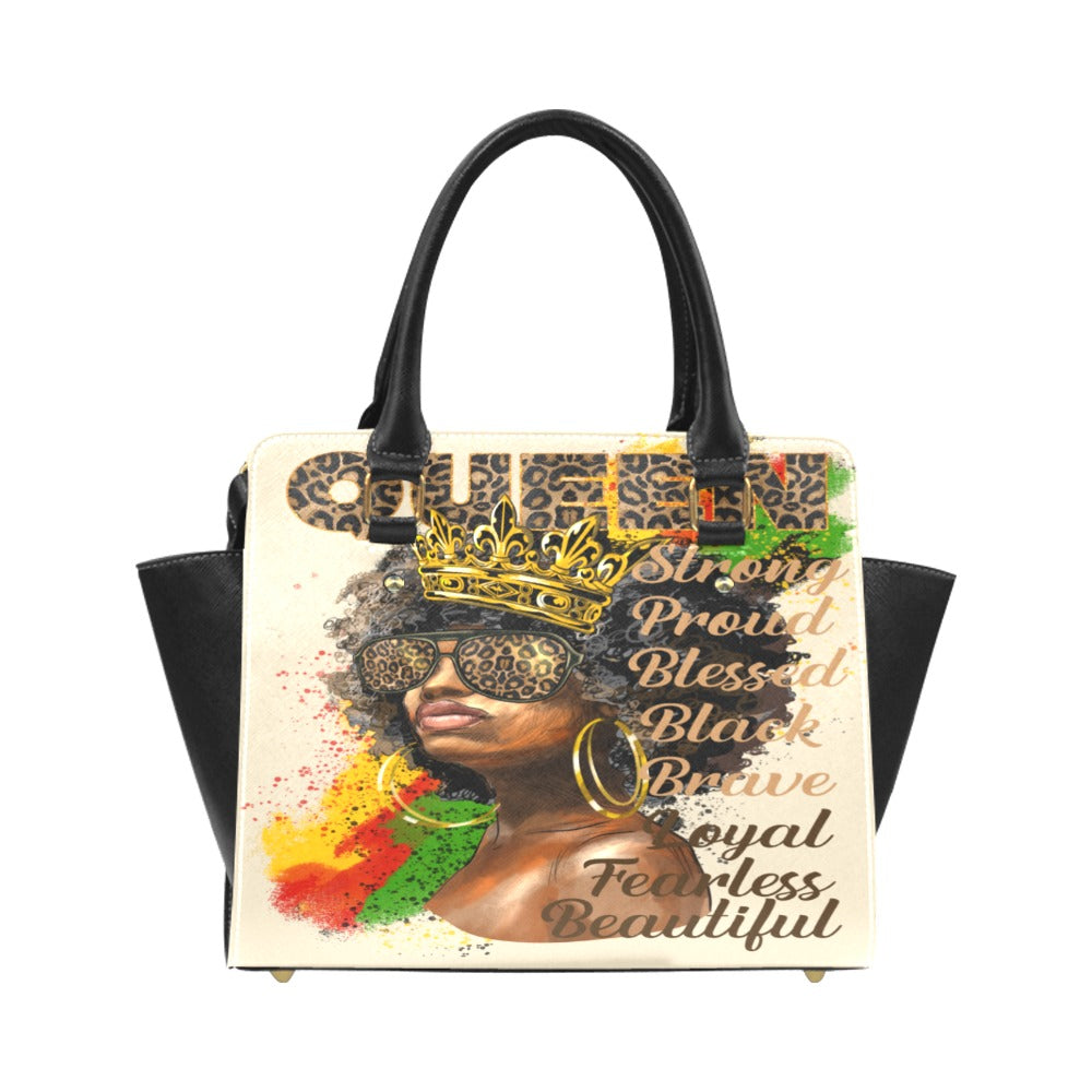 Afro_Queen_Juneteenth_purse Classic Shoulder Handbag